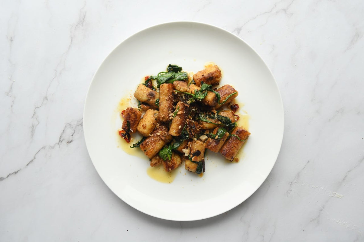 Rosemary Gnocchi w/ Brown Butter, Anchovies & Spinach Dan's Pasta