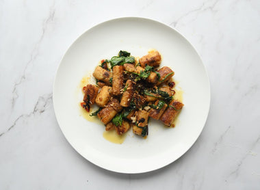 Rosemary Gnocchi w/ Brown Butter, Anchovies & Spinach